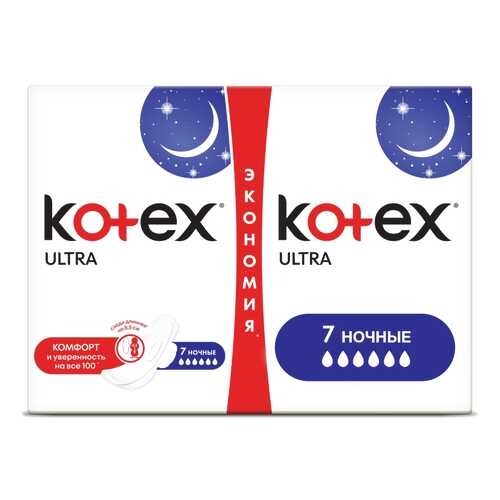 Kotex прокладки ультра сетч найт, 14 шт. в Эль Дибот