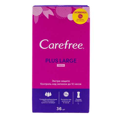 Салфетки carefree plus large fresh ароматизированные, 36 шт в Эль Дибот