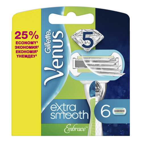 Сменные кассеты для бритвы Gillette Venus Embrace, 6 шт в Эль Дибот