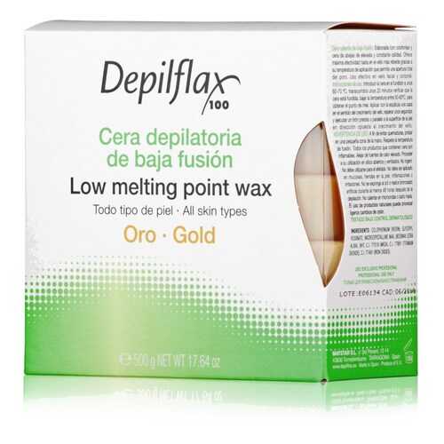 Воск для депиляции Depilflax 100 Золотой в брикетах 500 г в Эль Дибот