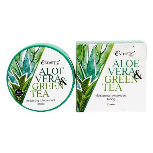 Гидрогелевые патчи Esthetic House Aloe Vera & Green Tea Hydrogel Eye Patch 60 шт в Эль Дибот