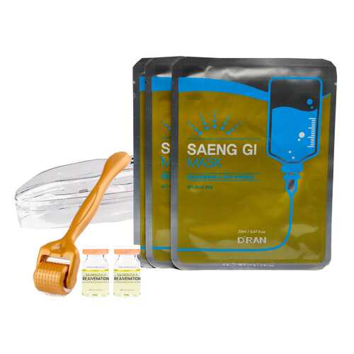 Набор Мезороллер Dr.roller 192 0.5 мм+ SALMON DNA REJUVENATION 2 шт.+D` RAN Saeng Gi Mask в Эль Дибот
