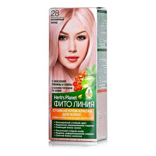 Фито Линия Herbs Planet Стойкая крем-Краска для волос №28 Клубничный блонд в Эль Дибот