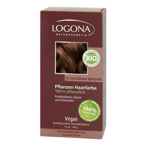 Краска для волос Logona Herbal Hair Color 060 Орех красно-коричневый в Эль Дибот