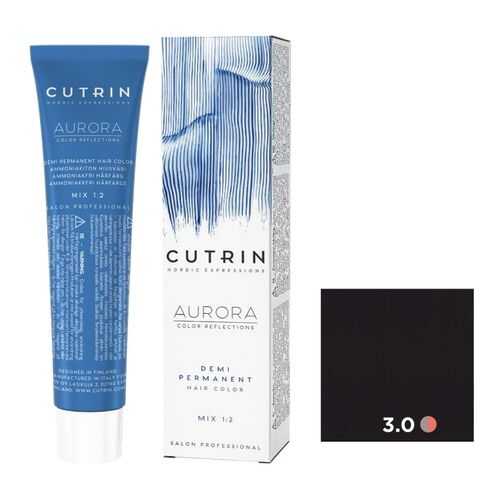 Крем-краситель AURORA DEMI PERMANENT CUTRIN 3.0 темно-коричневый 60 мл в Эль Дибот
