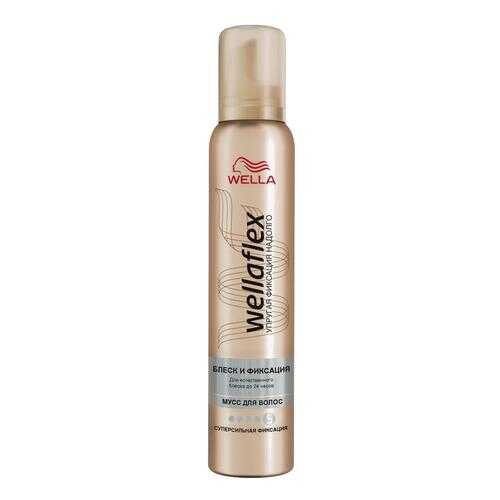 Мусс для укладки волос Wella Wellaflex Блеск и суперсильная фиксация, 200мл в Эль Дибот