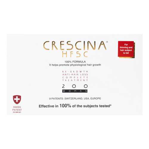 Ампулы для волос Crescina 200 для стимулирования роста волос для женщин №20+лосьон в Эль Дибот